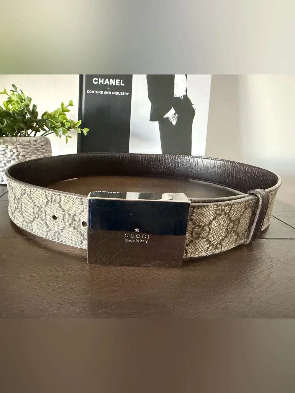 Gucci Beige GG Canvas Belt Size Small